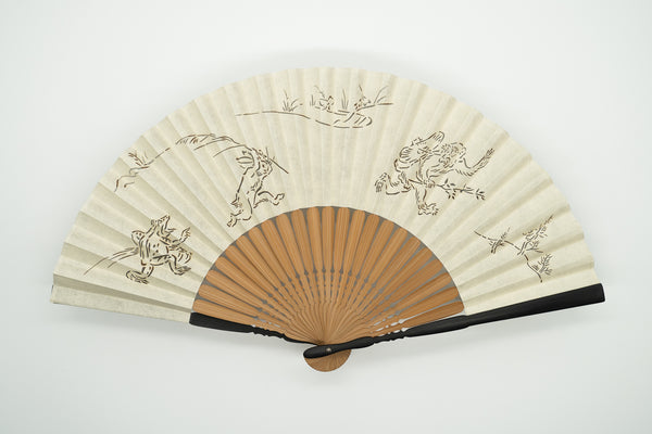 中国美術 唐木造 白檀透彫刻 翡翠 軍配型硯屏 団扇　唐物 透かし 鳥獣戯画– 扇専門店 万葉